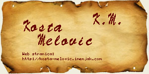 Kosta Melović vizit kartica